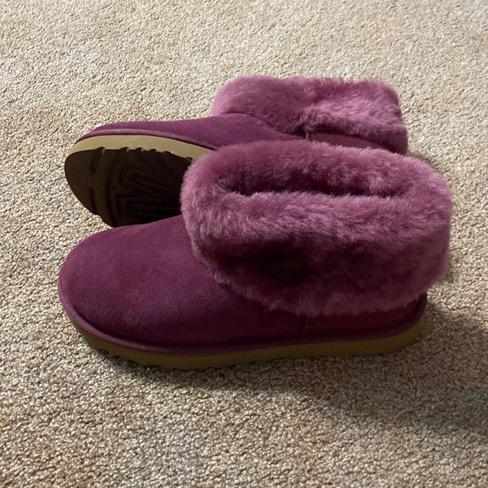 Burgundy UGG Short Boots